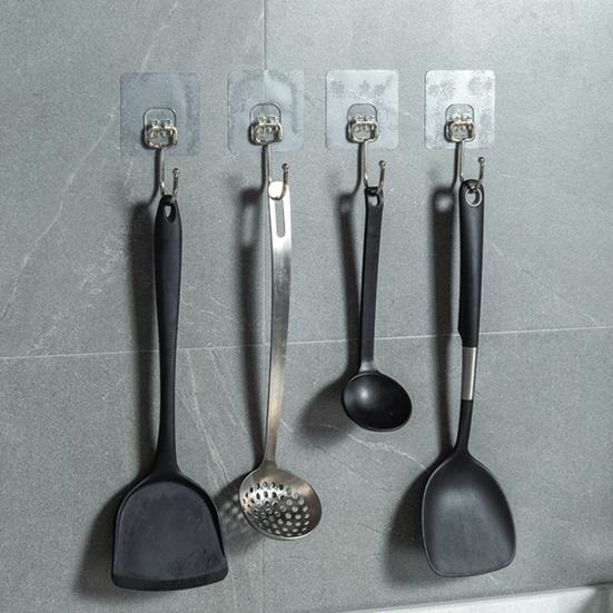 50 шт. крючков без пробивки самоклеящиеся противоскользящие отличная липкость бесследное удаление легко устанавливается на плитку стекло дерево водонепроницаемый ванная кухня