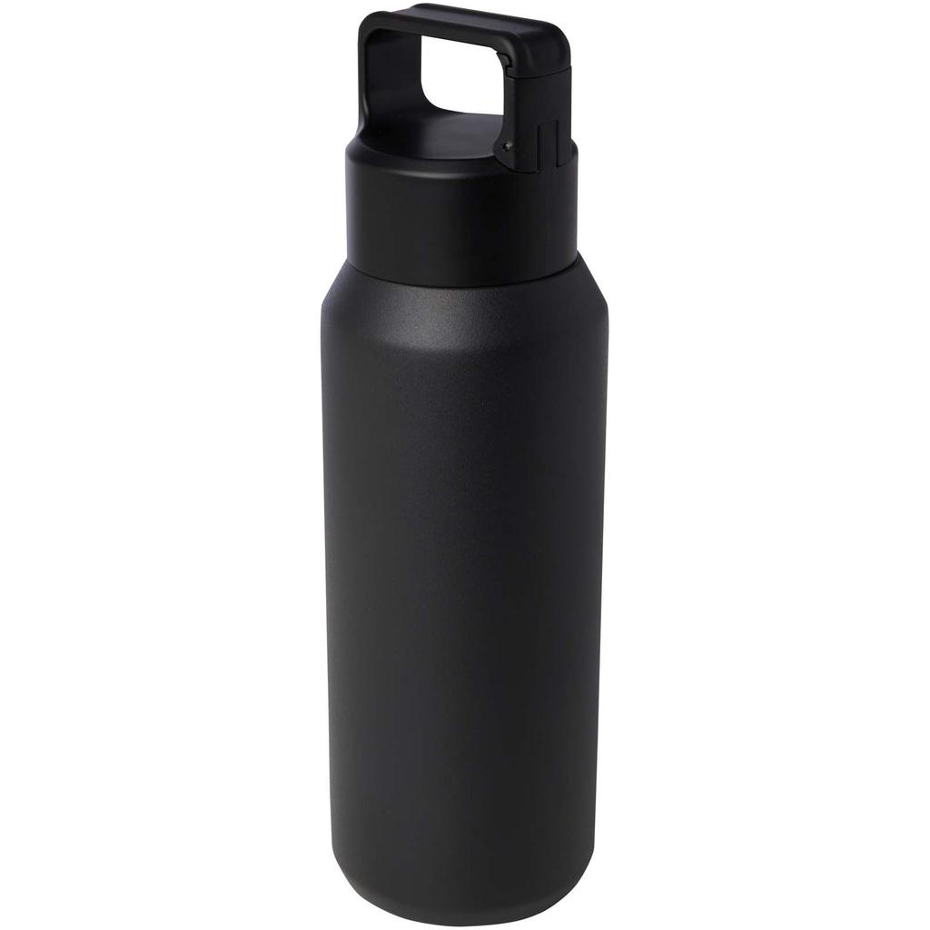 Bottle, 600 ml insulated vacuum copper en RCS-certified recycled stainless steel "Astra" (segura for ca Deep Black