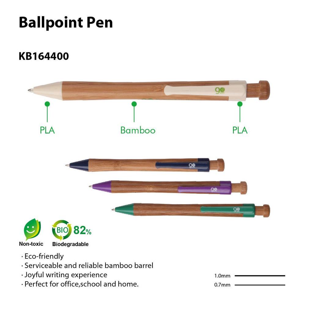 Экологичная ручка из бамбука и пшеничной соломы с крафтовой бумагой и хайлайтером с кофейной гущей