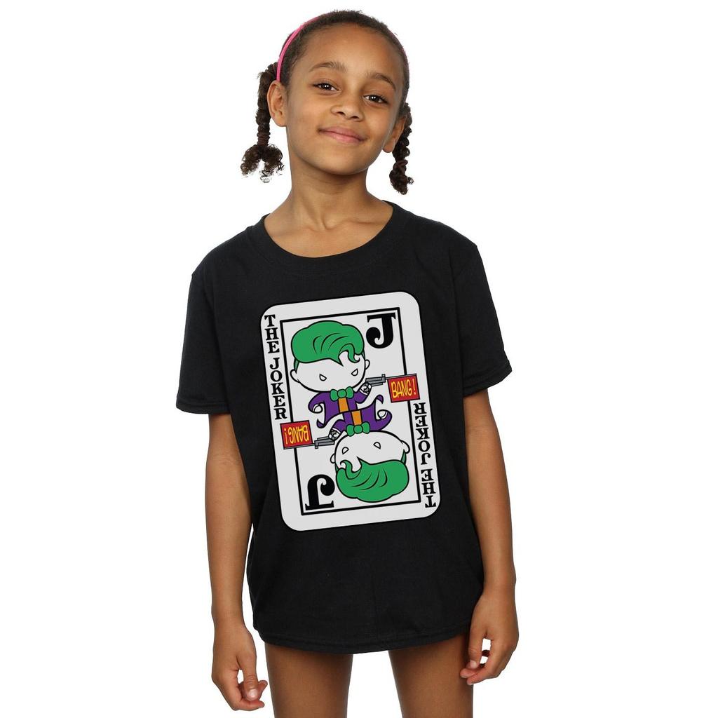 DC Comics Girls Chibi Joker Playing Card Cotton T-Shirt