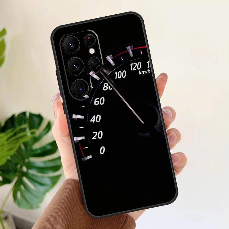 Cool Retro Speedometer Soft Case For Samsung Galaxy S21 S22 S23 S24 S25 Ultra S9 S10 Plus S20 FE S24 FE Phone Cover