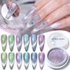 Nicole Diary Aurora Spar Cat'S Eye Powder, Dream Dynamic Spar Smoothie Cat'S Eye Magnetic Powder Diy Manicure Nail Powder
