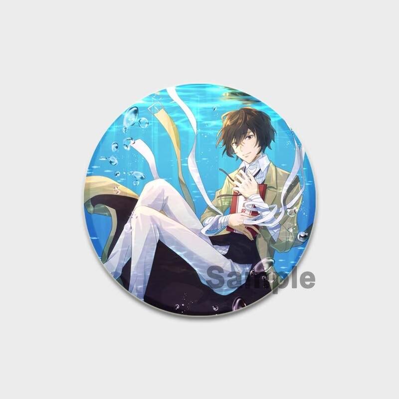 58 мм 58 мм аниме Бунго Бродячие собаки значок для косплея милая брошь Накадзима Ацуши коллекция Дазай Осаму эмалированные булавки для одежды на рюкзак