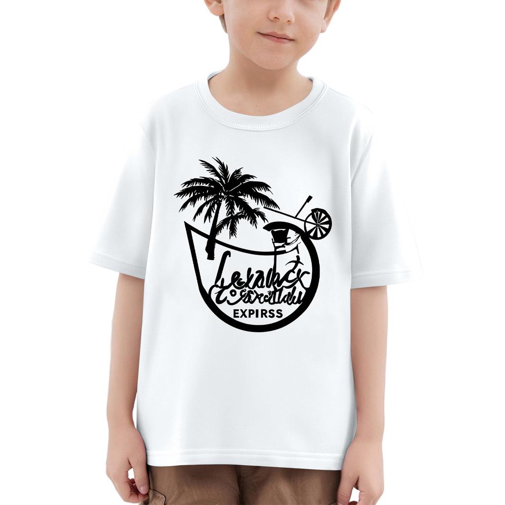 Детская футболка с коротким рукавом и принтом животных, повседневный топ