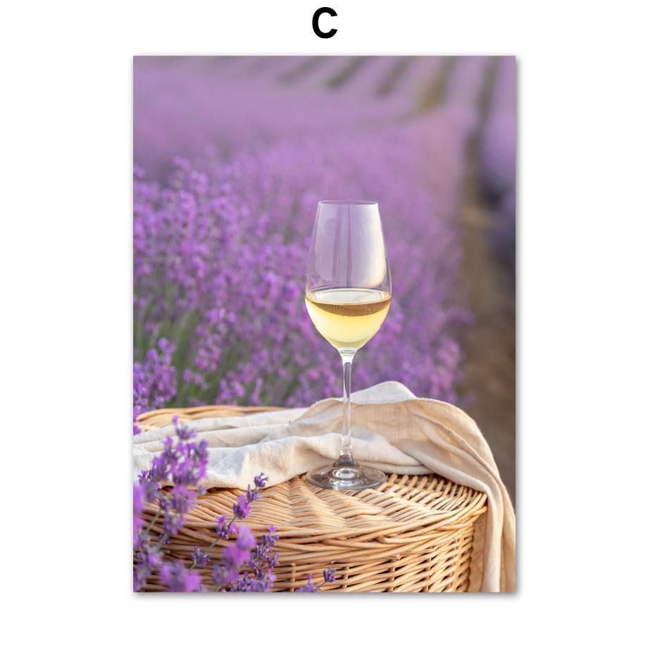 Лавандово-фиолетовый пляжный пейзаж, природные постеры и принты, картины на холсте, настенные художественные картины для гостиной, домашний декор