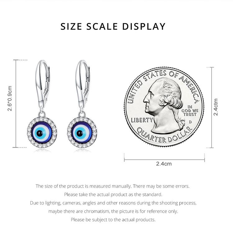 BAMOER, стерлинговое серебро 925 пробы, смола, пряжки для ушей «Демонический глаз» для женщин, серьги-подвески «Глаз демона», оригинальный дизайн, изящные ювелирные изделия, подарок