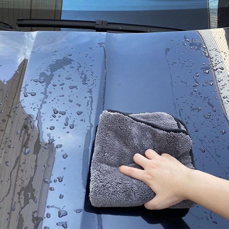 SEAMETAL serviette de nettoyage de moto douce 1200GSM serviette de lavage de détail 40X40cm chiffon d'entretien de voiture épaissi serviettes
