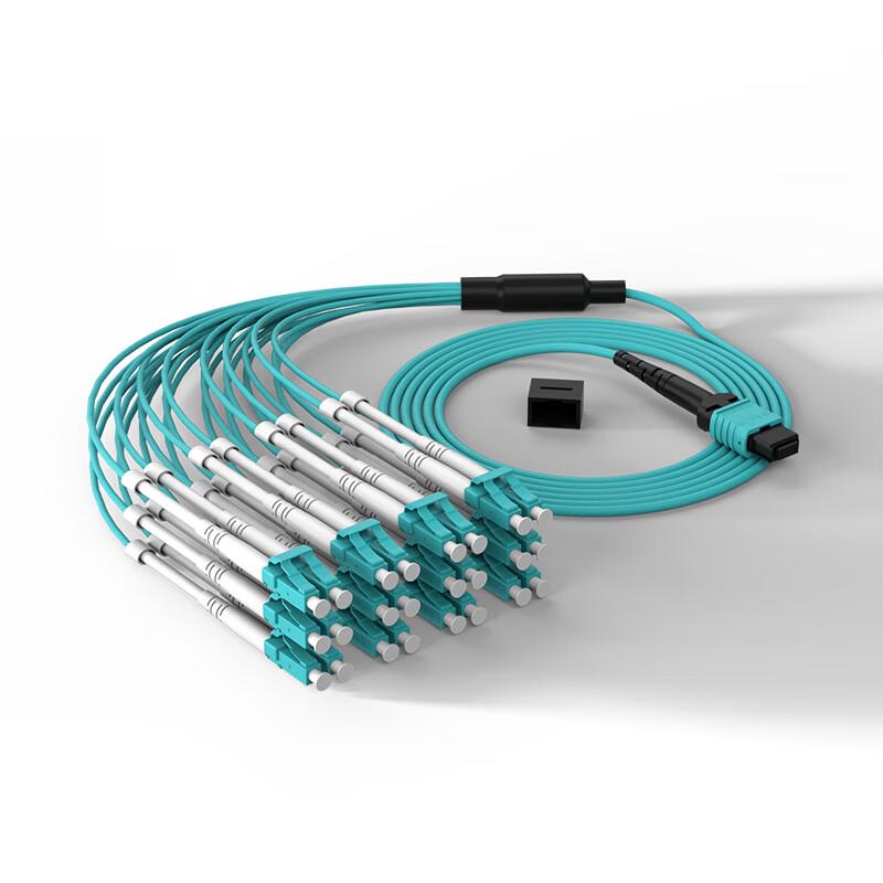 MPO-LC 24-Core OM3 Multimode Fiber Optic Patch Cable