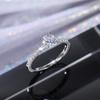 Huitan Wedding Band Eternity Rings Women Brilliant Round Zirconia Luxury Engagement Rings Thin Elegant Female Zircon Drop Ship