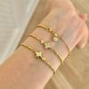 Light Luxury Retro Two-Wearing Star Bracelet Niche Exquisite Full Diamond Double-Sided Four-Leaf Clover Star Telescopic Bracelet For Women