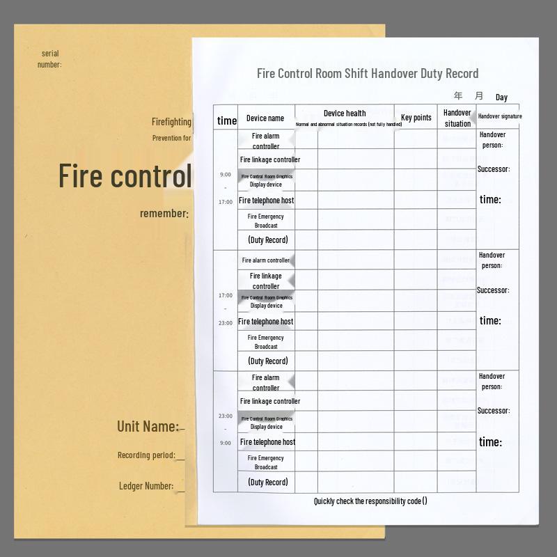 Fire Ledger: Daily Hotel Security Patrol & Fire Prevention Log