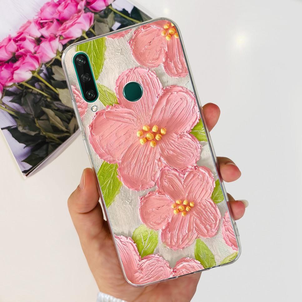 New Case For Huawei Y6p MED-LX9 Luxury Flower Love TPU Soft Silicone Back Cover For Huawei Y6p Y6P 2020 Bumper Phone Case Funda