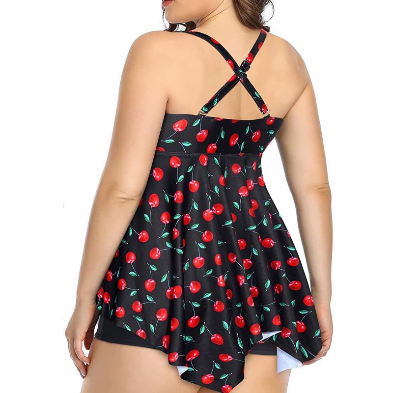 Summer Bikini Tankini Swimsuits Women One Piece Swimsuit Plus Size Sexy Halter Skirt Shorts Female Bathing Suit Beachwear