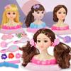 Simulation Half Body Barbie Doll  Make Up Braided Hair Princess Play Toy House