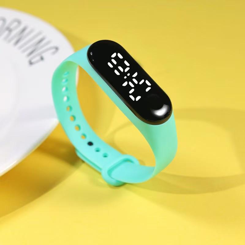 Водонепроницаемые белые светодиодные сенсорные часы для мальчиков и девочек средней школы