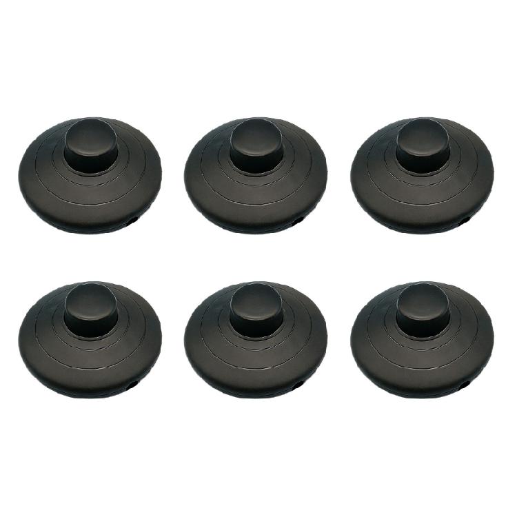 6Pcs Round Foot Reset Button Online Switches Foot Pedal Push Switches Inline Lamp Light Control Footswitch Enduring
