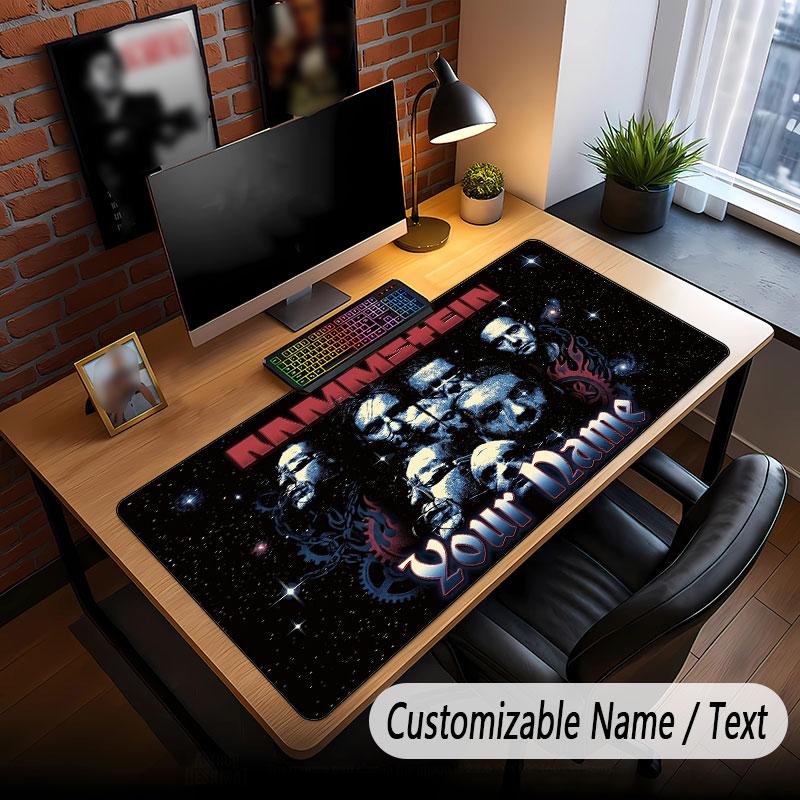 Custom Name Extended Mouse Pad,Rammstein Gaming Desk Mat For Home Office Desktop Decor