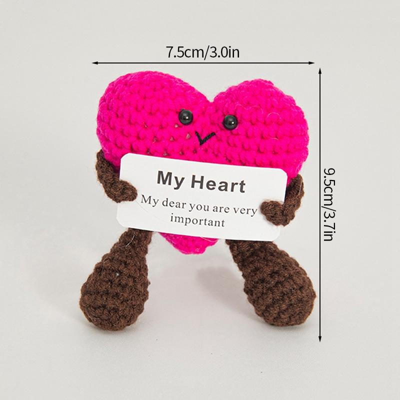 Вязаное крючком украшение в виде сердца Вязаный крючком орнамент Аксессуар для салона автомобиля Украшение рабочего стола Подарок на День святого Валентина