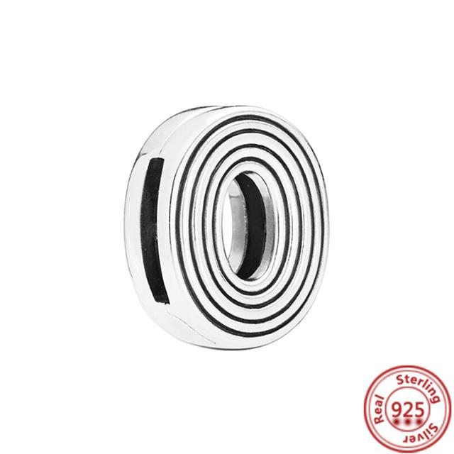 Стерлингового серебра 925 пробы, бусины, буквы, сердце, листья, круг, сверкающие клипсы, подвески, подходят для браслета с отражениями, ювелирные украшения