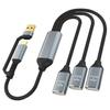 3 в 2 USB C HUB 2.0 Type C 3-портовый мульти-разветвитель адаптер OTG USB-адаптер питания для Macbook Pro 13 15 Air Pro iPad Pro ПК ноутбук