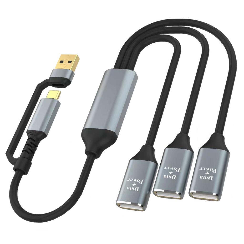 3 в 2 USB C HUB 2.0 Type C 3-портовый мульти-разветвитель адаптер OTG USB-адаптер питания для Macbook Pro 13 15 Air Pro iPad Pro ПК ноутбук