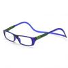 Reading Glasses Men Women Reading Adjustable Hanging Neck Magnetic Front Presbyopic Glasses Degree Blue Ribbon Strength 2.5