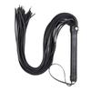 Black Pu Leather  Flogger Sex Whip Spanking Fetish Toys Floggers