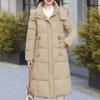 Модное зимнее пальто Женское пальто с капюшоном Элегантное свободное толстое теплое большого размера Длинные парки Женские куртки