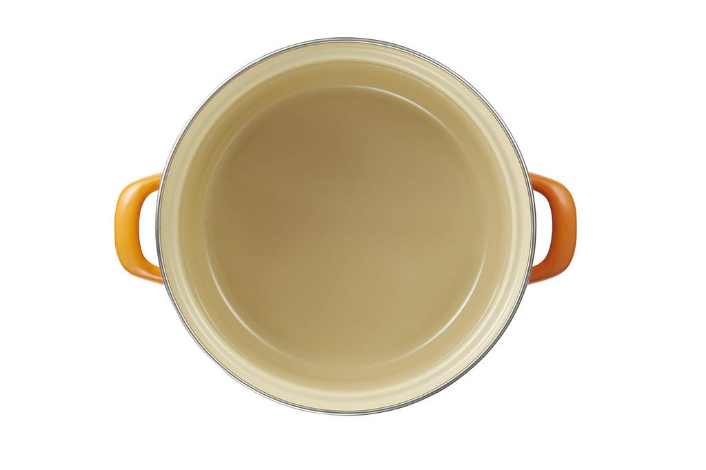 Le Creuset EOS Cast Iron Enamel Casserole, 20cm, Orange, Gas/Induction Compatible [Official Japanese Retailer]