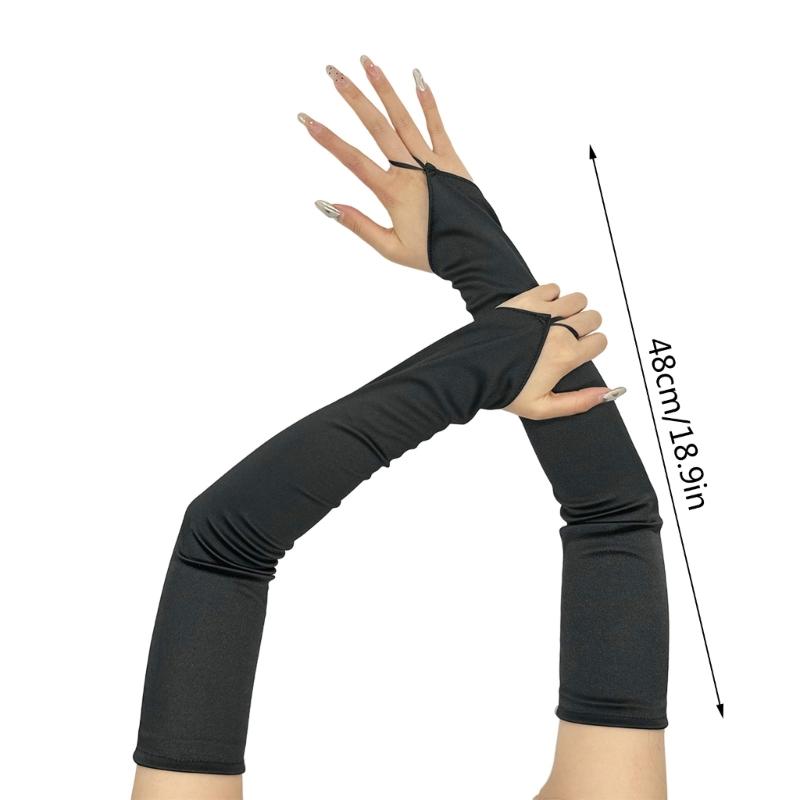 Вечерние атласные перчатки для ужина, выпускные перчатки, длинные перчатки для оперных женщин, дамский тематический выпускной костюм