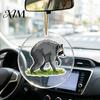 Durable Bag Decoration Cute Acrylic Raccoon Pendant, 2D Flat Forest Animal Charm, Double Keychain Sided Hanging Accessory, Gifts for Lovers,