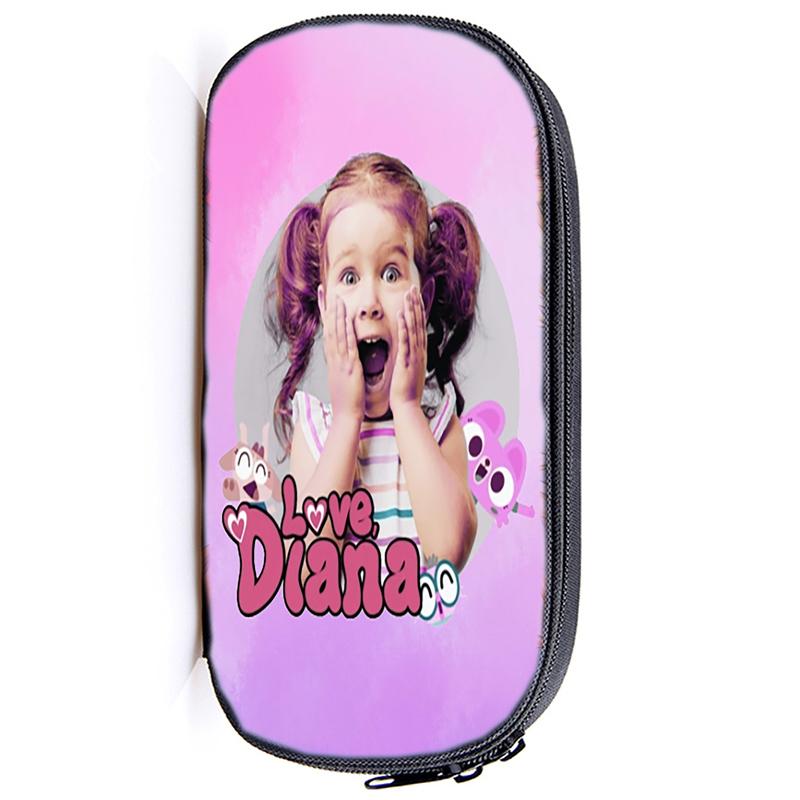 Детский пенал с изображением Дианы и Ромы для девочек, милый кавайный пенал для хранения карандашей, детская сумка для ручек, канцелярская коробка, школьные принадлежности для школьников