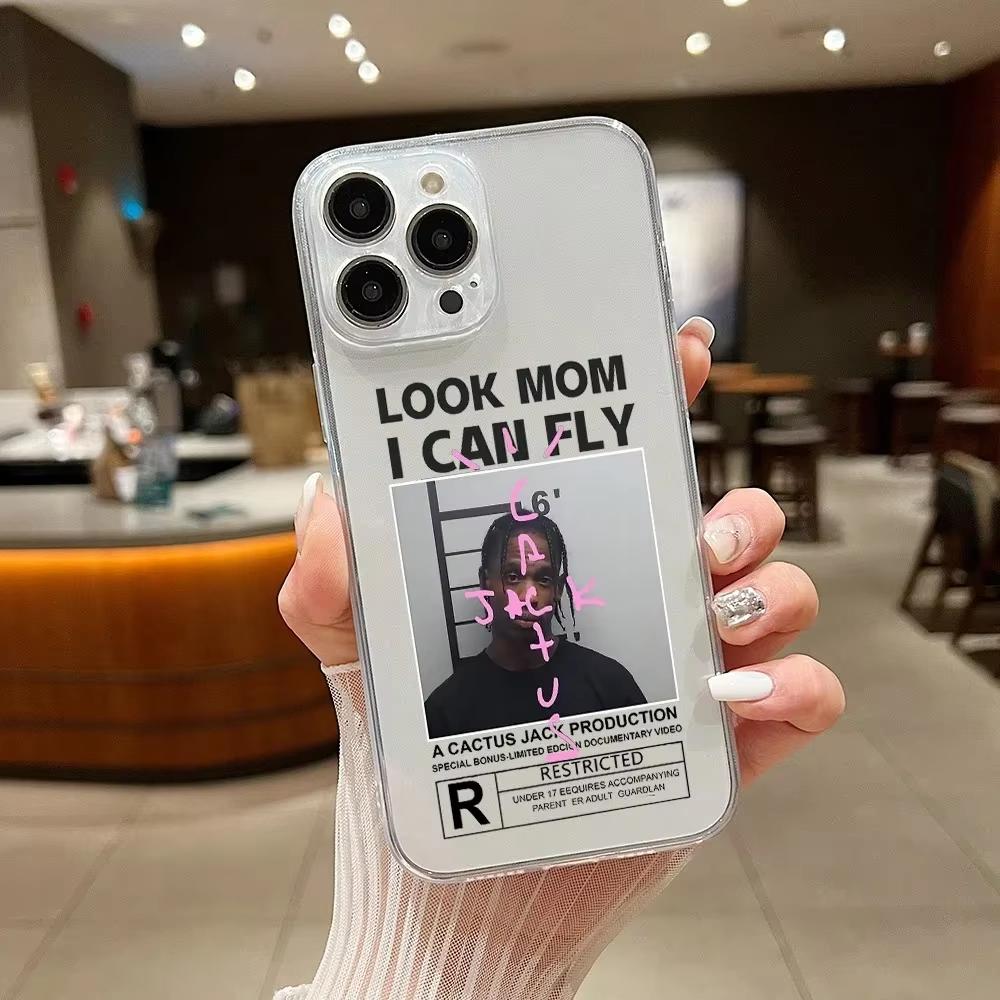 Модный Горячий Чехол Для Телефона Для iPhone 16 15 14 13 12 11 Pro Max XS X XR 7 8 SE Jackboys Travis Scott Мягкий Прозрачный