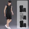 Fitness Clothes Men's Sports Vest Suit Ice Silk Quick-drying Clothes Summer Running Basketball Training Sleeveless T-shirt