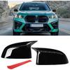 Jaronx Совместимые с BMW Накладки на зеркала X3 G01/X4 G02/X5 G05/X7 G07 -2024,X6 G06 -2024, Накладки на зеркала заднего вида в стиле M глянцево-черные для BMW, Сигнал
