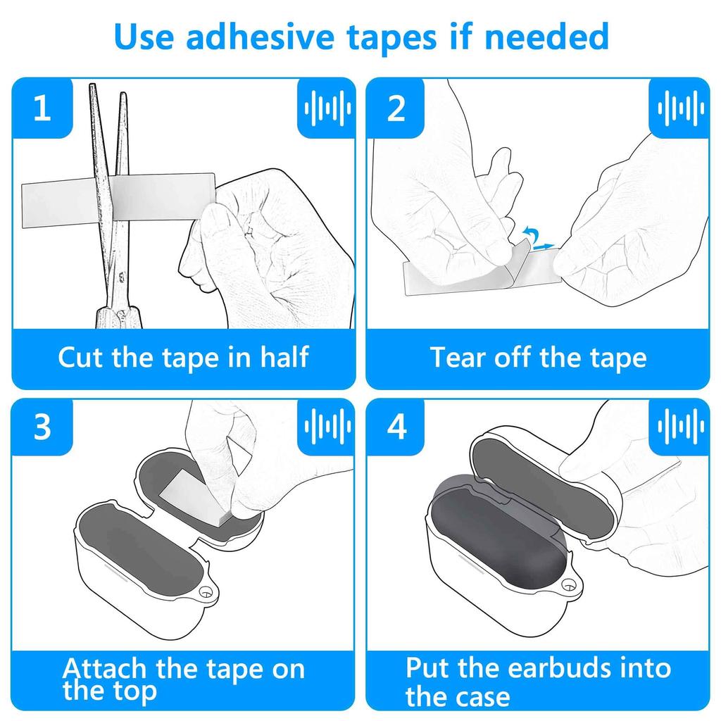 Geekria Silicone Cover Compatible with True Wireless Earbuds Charging Case Cover with Keychain Hook To Access Charging Port Audio-Technica ATH-TWX9