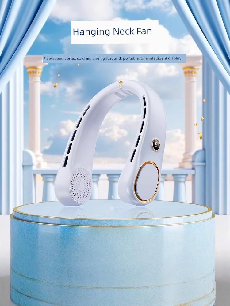 Neck-Hanging Fan with Ultra-Long Battery Life, 2026 New Model, Portable Bladeless Mini Fan, Silent, Strong Cooling, High Wind Power