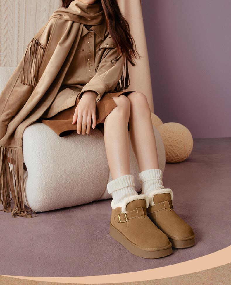 Bestu 25 Winter Snow Boots Fashion Retro Casual Women's Short Boots N8082DD5