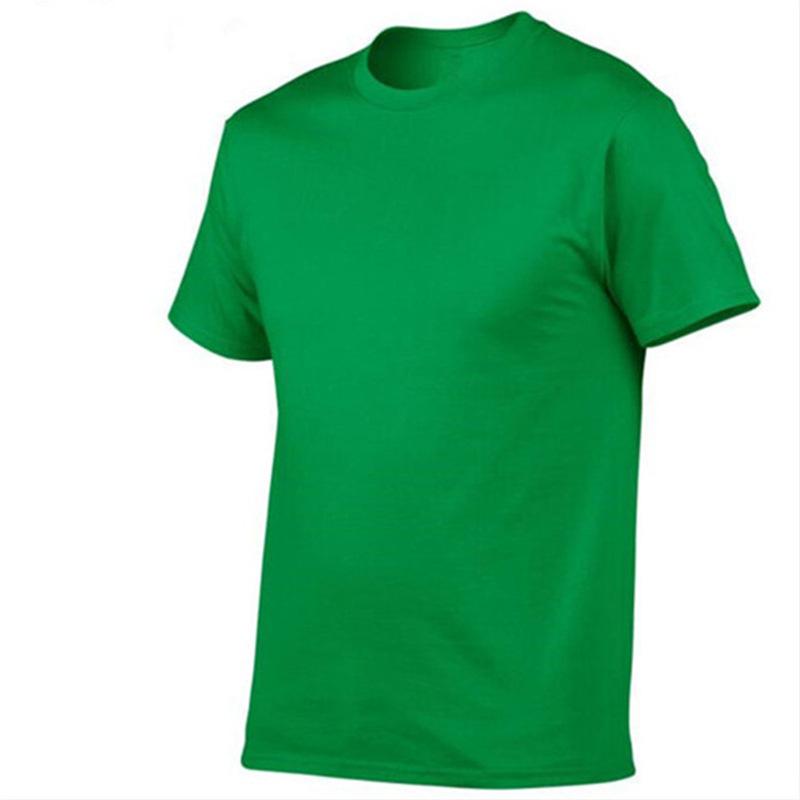 Футболка унисекс летняя хлопковая с коротким рукавом, с круглым вырезом, облегающая спортивная футболка больших размеров, однотонная рекламная рубашка