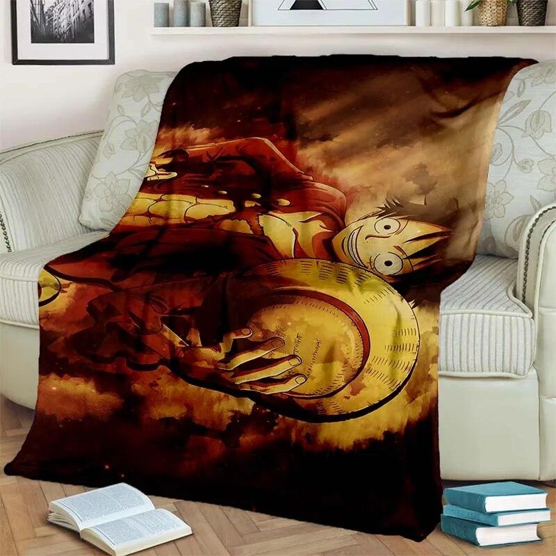 Цельное легкое фланелевое одеяло из японского аниме, универсальное одеяло для праздничного подарка, теплые и мягкие одеяла на все сезоны