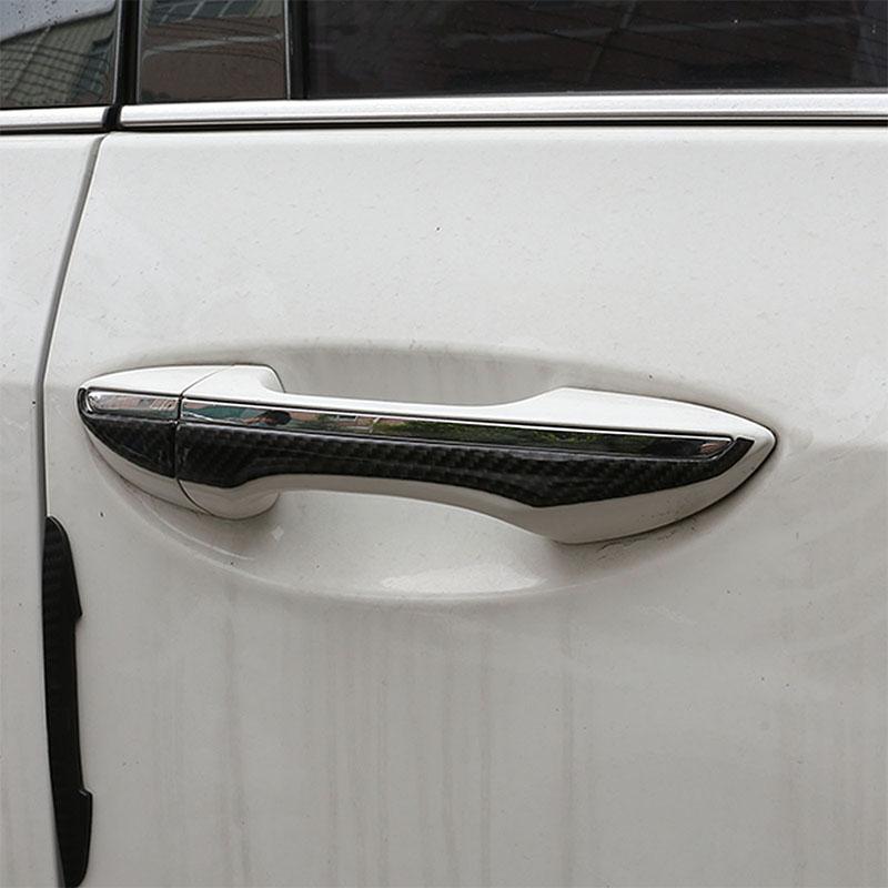 Для Toyota Corolla 2014 2015 2016 2017 2018 мягкое углеродное волокно автомобильная дверная ручка Накладка Наклейка автомобиля