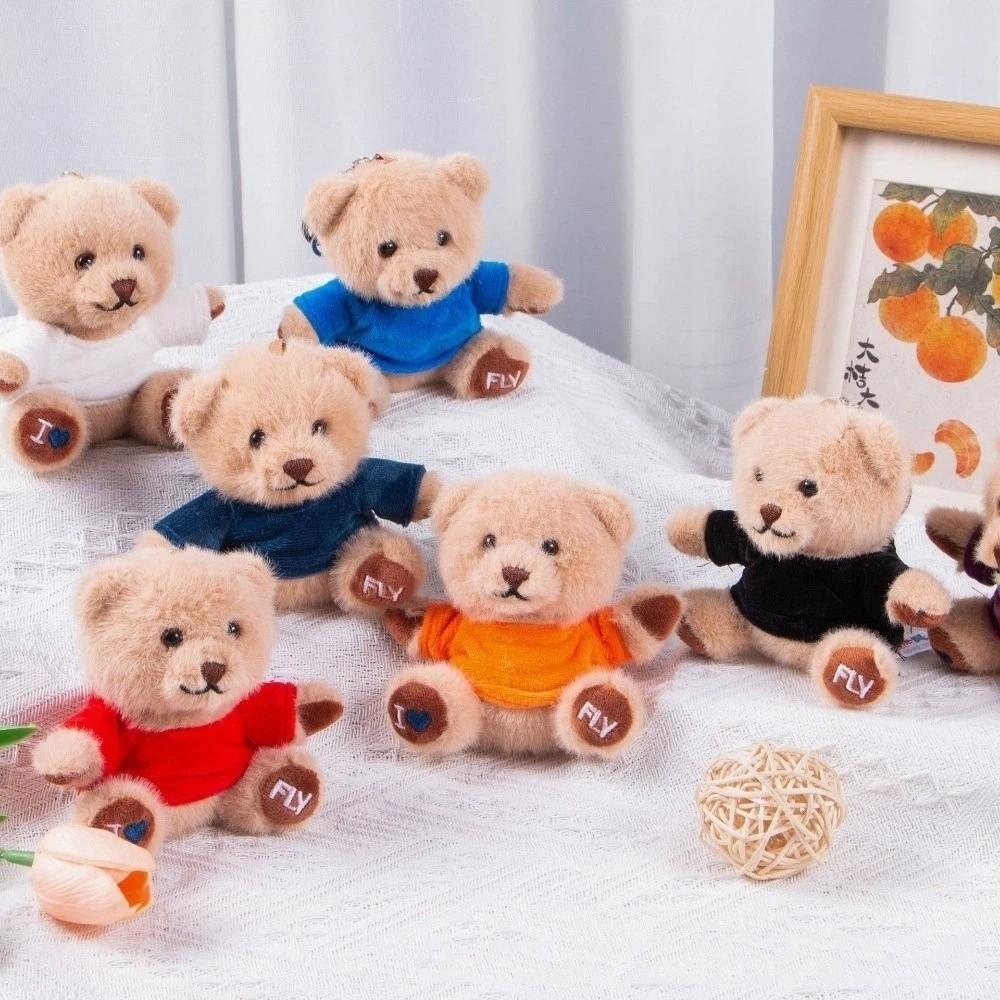 Cute Plush Bear Key Chain Stuffed Animal Bear Pendant Doll Graduation Bear Doll Bag Accessories