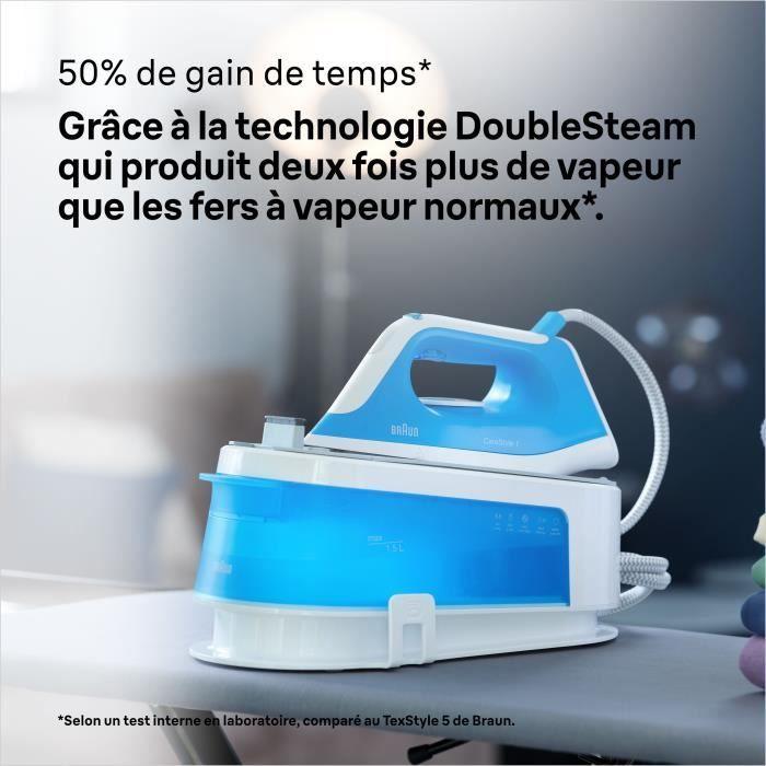 Centrale Vapeur - BRAUN - IS1012BL - Carestyle 1 - 5,5 bars - Pression Vapeur 340 g/min - Contenance 1,5 L