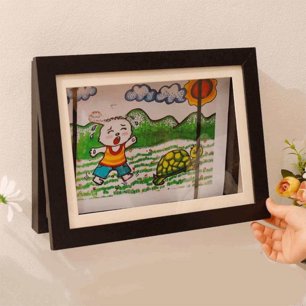 Front Opening Magnetic Flip Photo Frame Elastic Straps A4 Photo Frame Wall Decoration