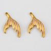 2pcs 304 Stainless Steel Enamel Fish Tail Pendant Mermaid Tail Charm DIY Trend Necklace Earring Jewelry Making Keychain Supplies