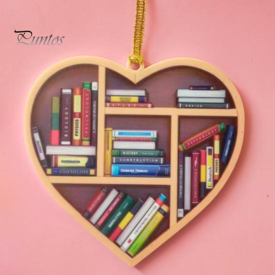 Чтение старинной книги Рождественский орнамент Акриловое ремесло Красочные сложенные книги Висячие украшения Рождественская елка Декоративные реквизиты Праздничная вечеринка для дома