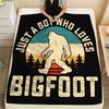 Bigfoot pattern Flannel Blanket, High quality Comfortable for All Seasons, Home Decor, Warmth and Comfort, Perfect for Gifts.