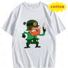 Healing Space Cartoon Graffiti Tshirt Soft Cute Space Little People Daily Unisexs And Unisexs Short Sleeves