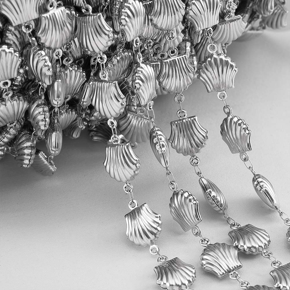 1M Stainless Steel Hip Hop Punk Butterfly Heart Ocean Shell Chain DIY Jewelry Necklace Bracelet Gold Plated Necklace Components