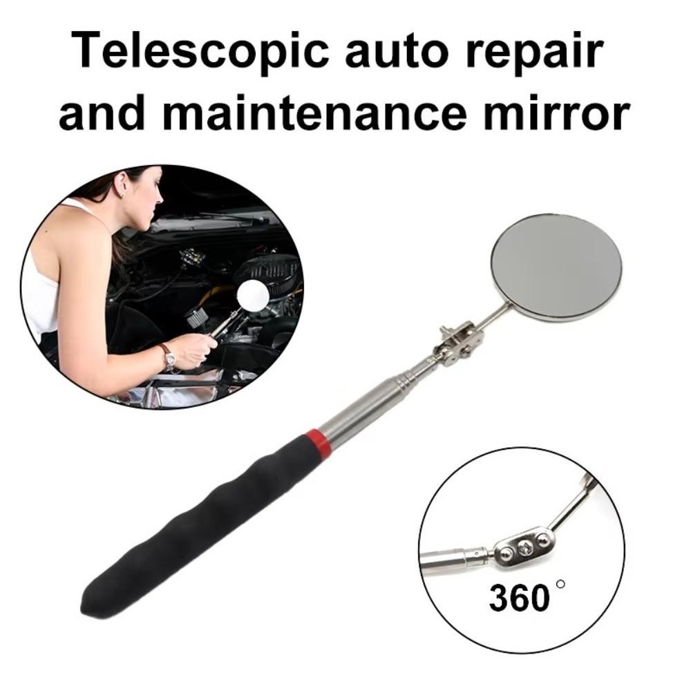 Long Handle Adjustable Flexible Mirror High-definition 360° Swivel Mirror Mechanic Repairing
